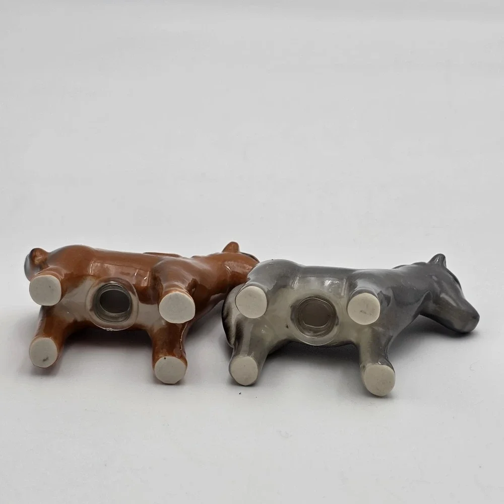 Cracker Barrel Ceramic‎ Mini Horse Salt/Pepper Shaker Set
